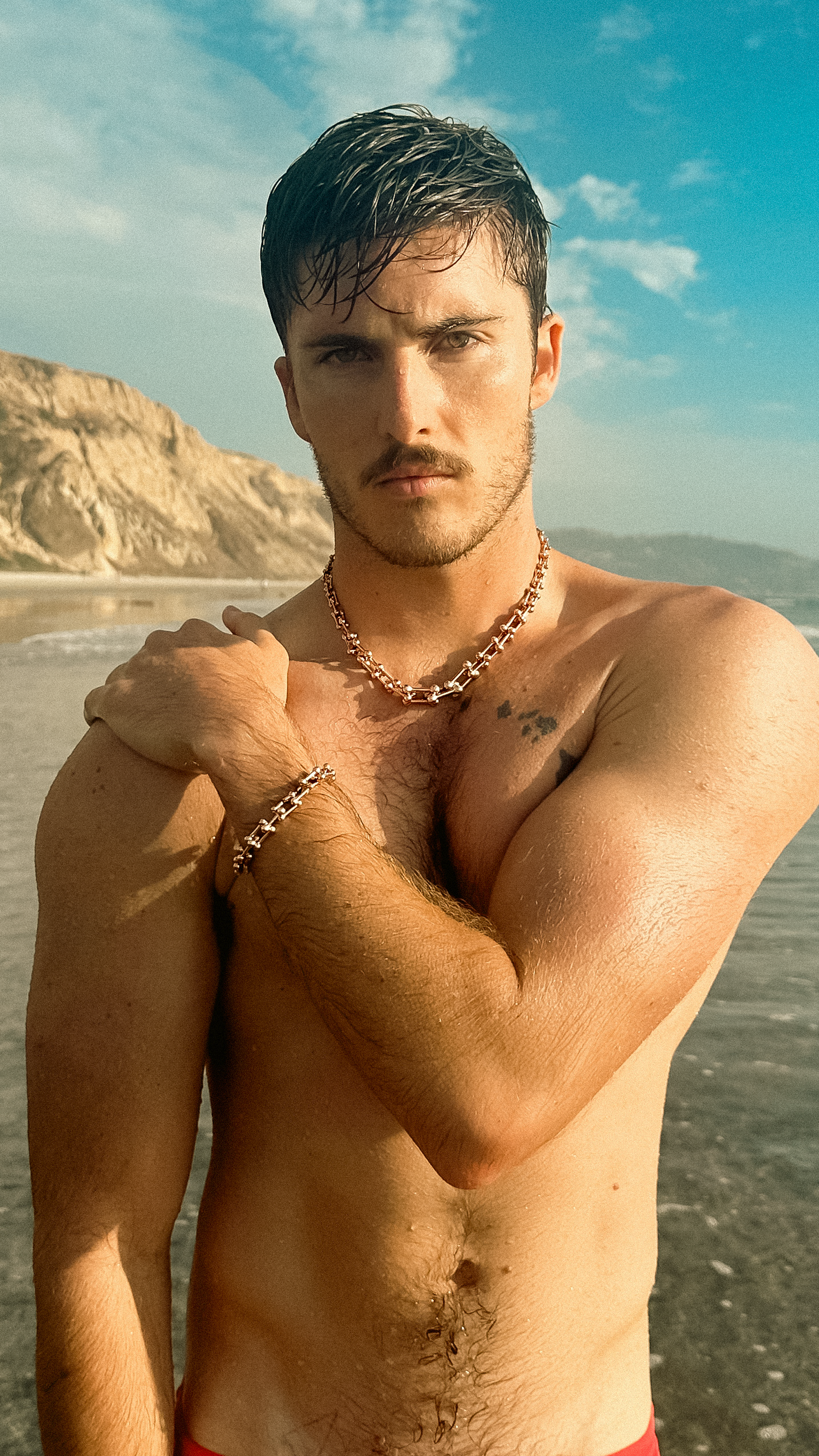 Graduated Link Necklace in Rose Gold