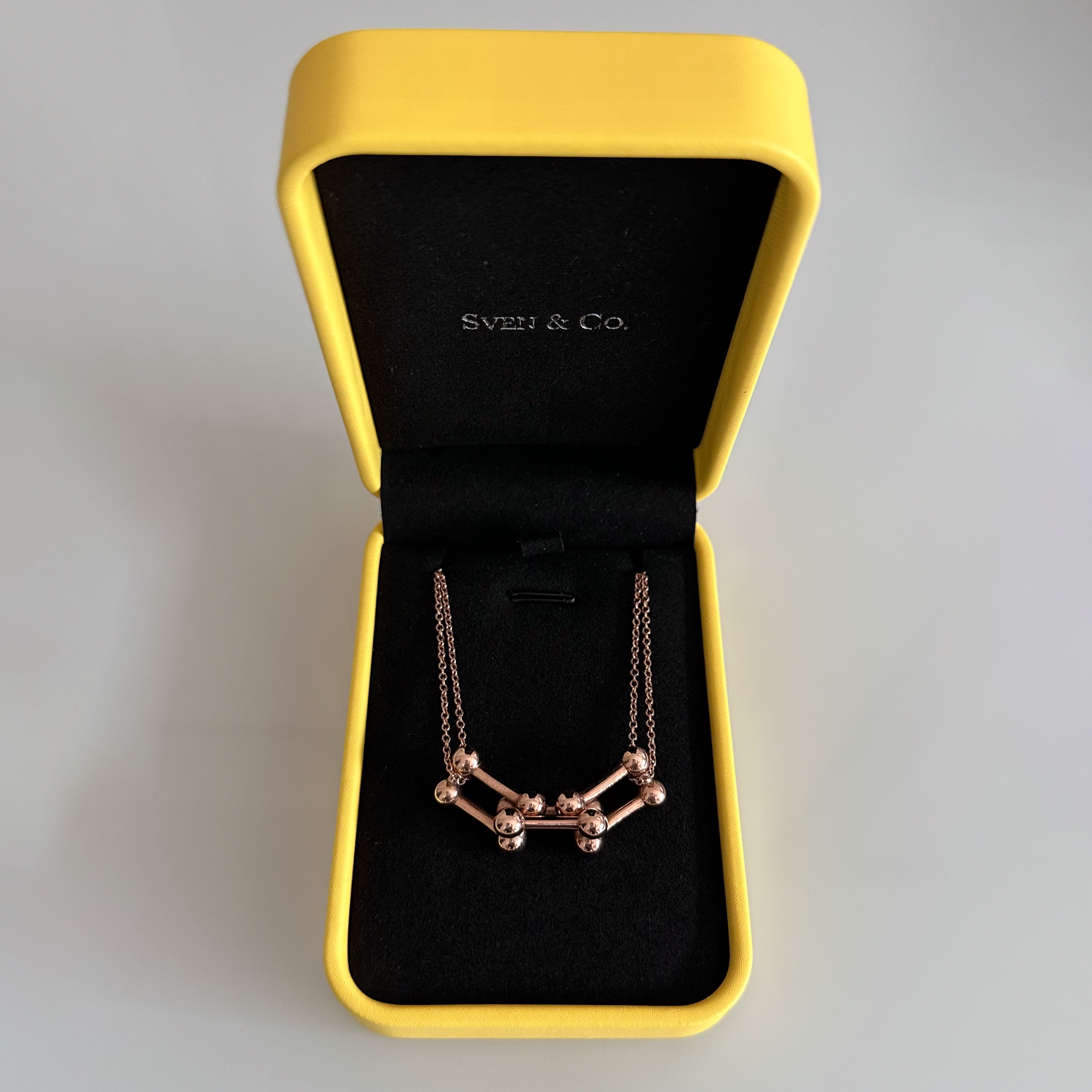 Triple Link Pendant in Rose Gold