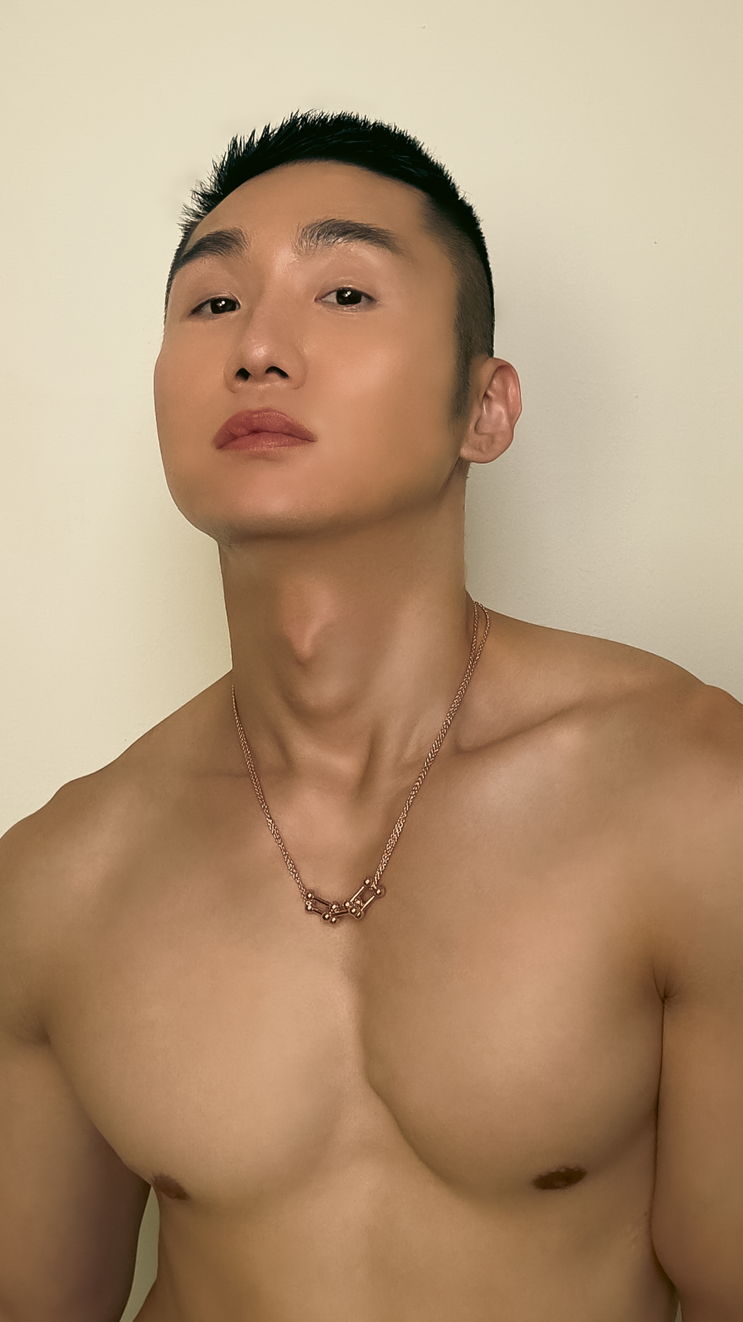 Triple Link Pendant in Rose Gold