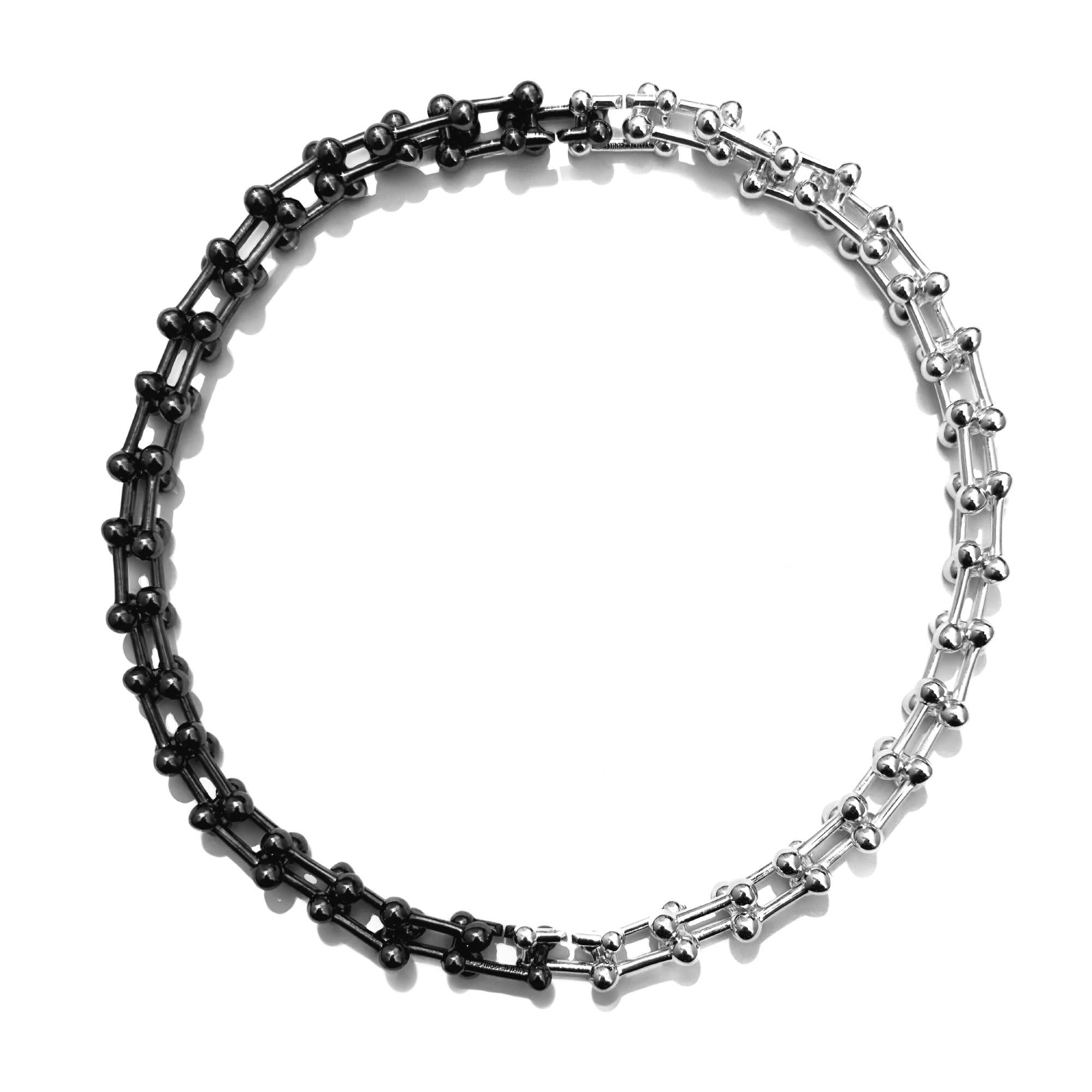 Crafted with Sven Heavyweight series bracelets, this Two Tone Chocker offers a unique and exclusive way to express yourself. This customizable jewelry piece enables you to flexibly create two bracelets or a chocker, in any two colours you desire. With four sizes to choose from, you can stand out wherever you go.