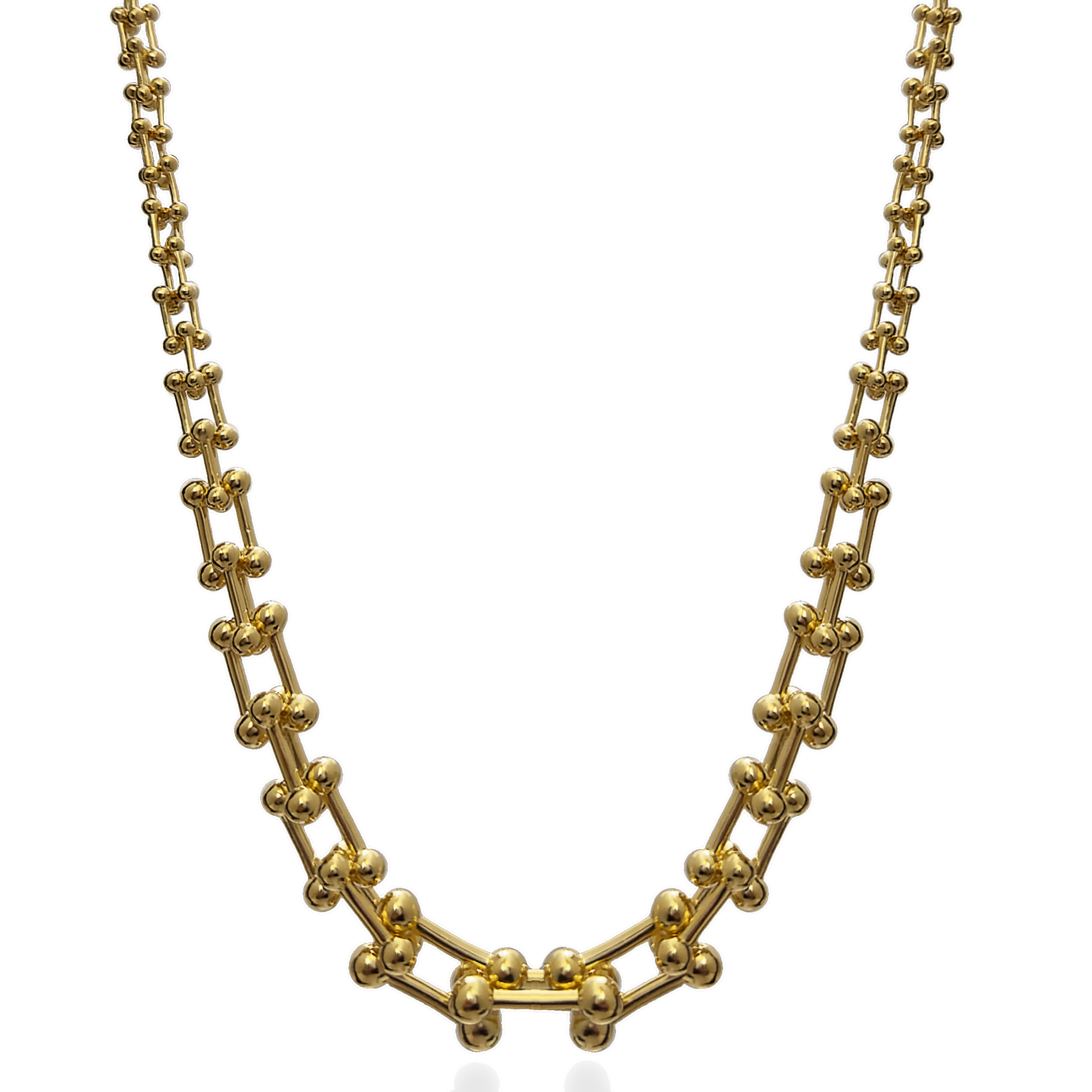 Graduated Link Necklace in Yellow Gold