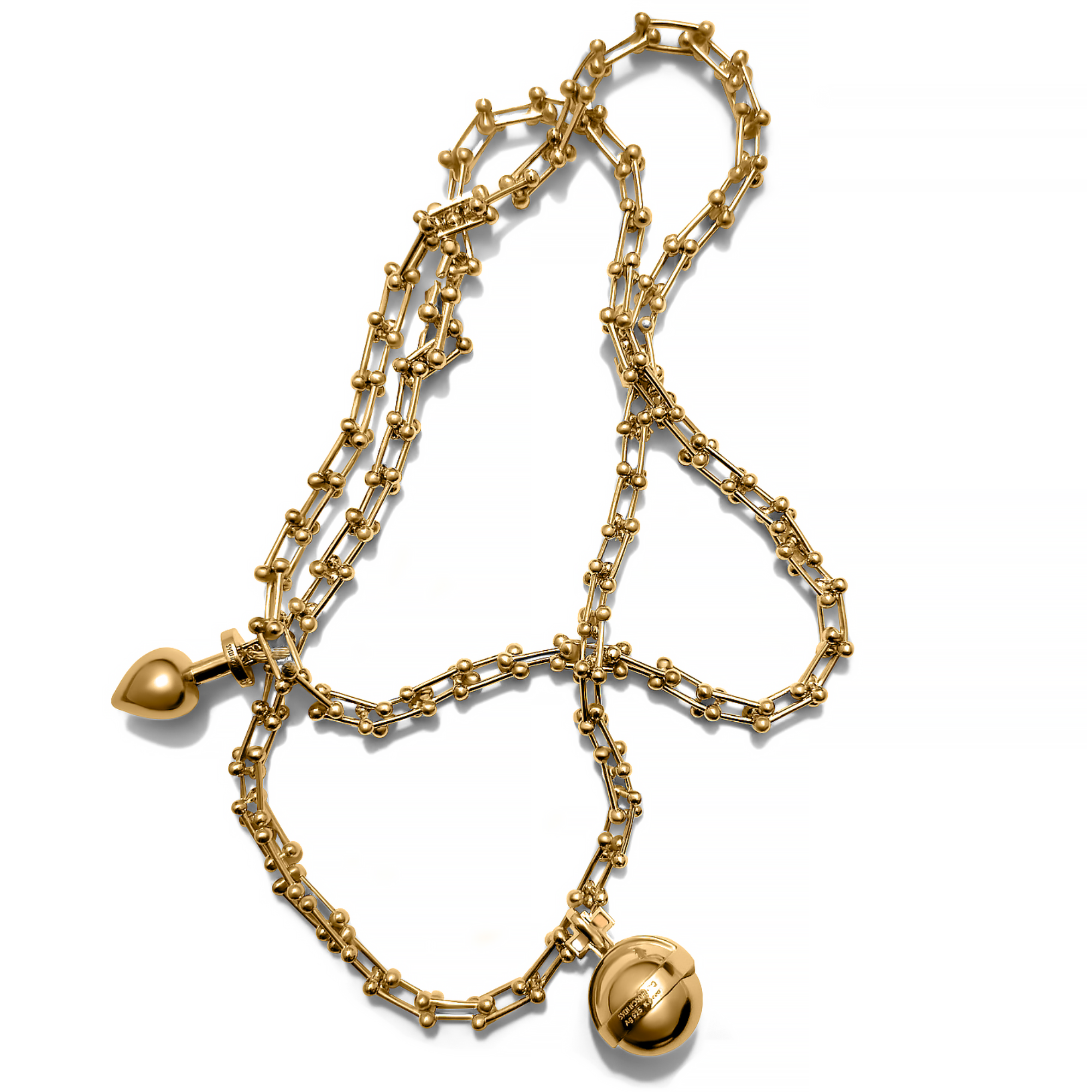Double Tour Link Necklace in Yellow Gold