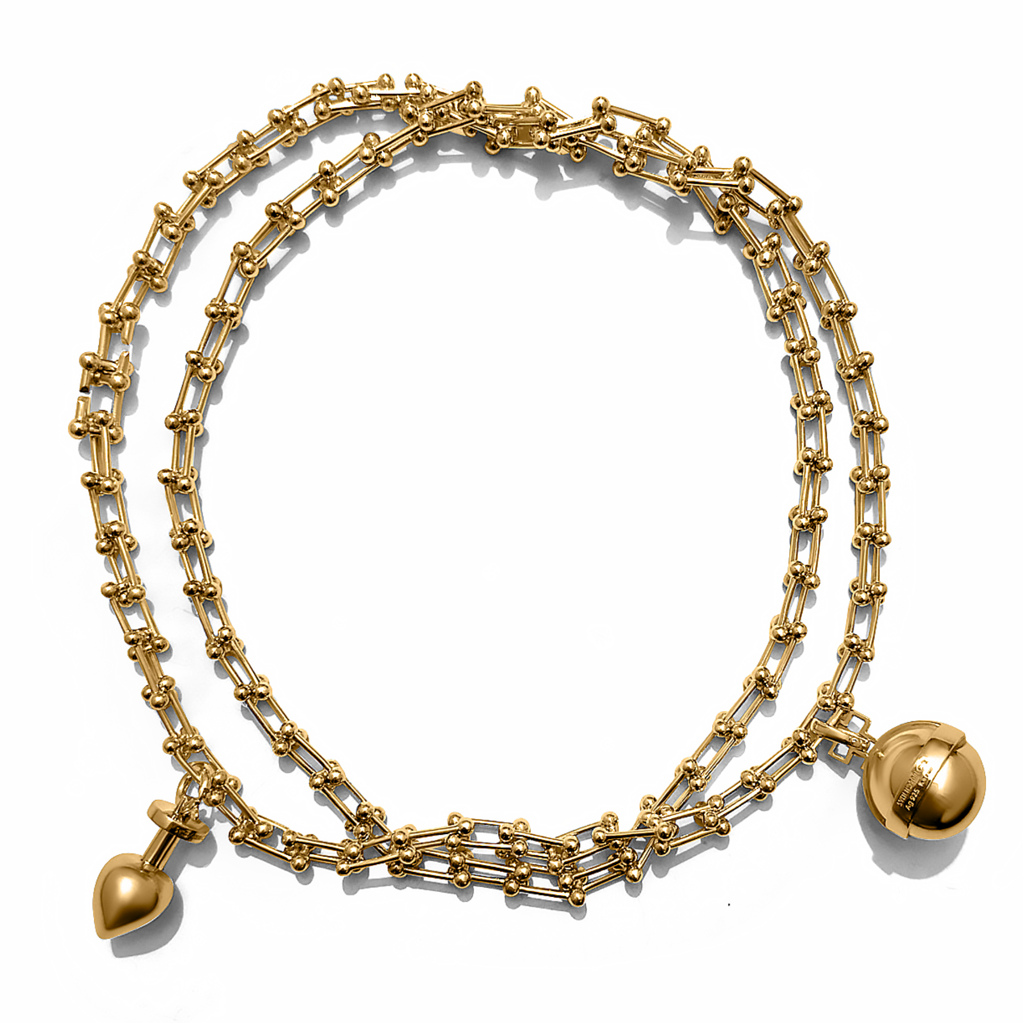 Double Tour Link Necklace in Yellow Gold