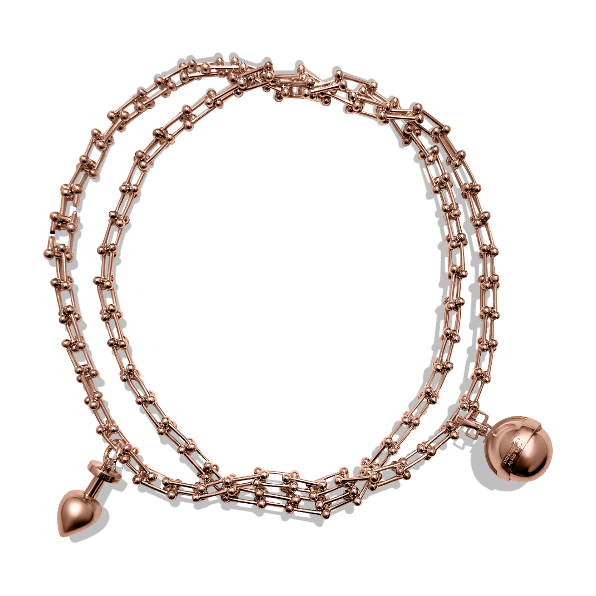 Tiffany HardWear graduated link necklace in 18k rose gold