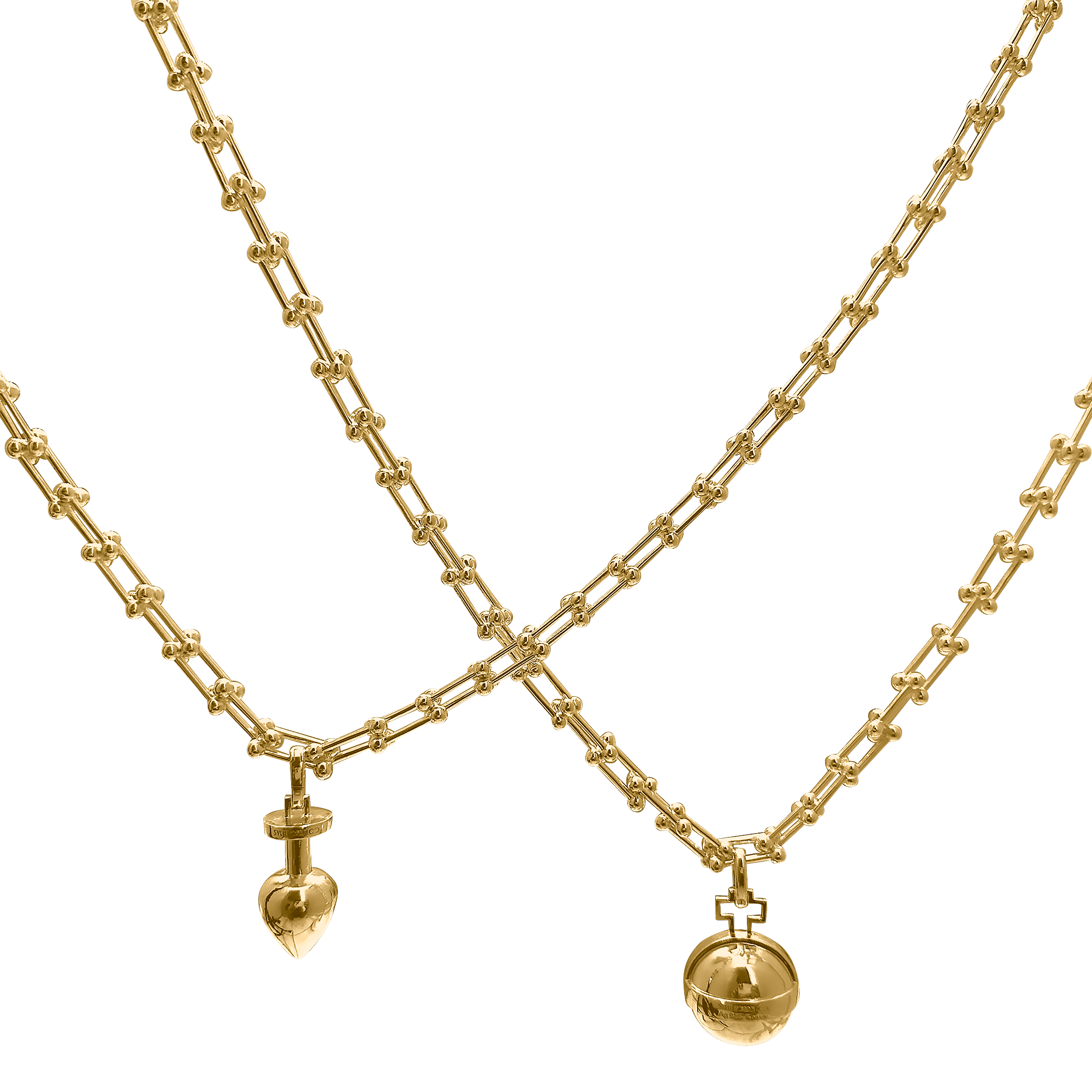 Double Tour Link Necklace in Yellow Gold