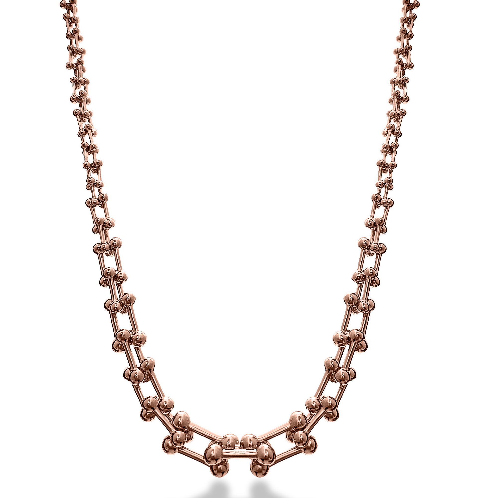 Graduated Link Necklace in Rose Gold