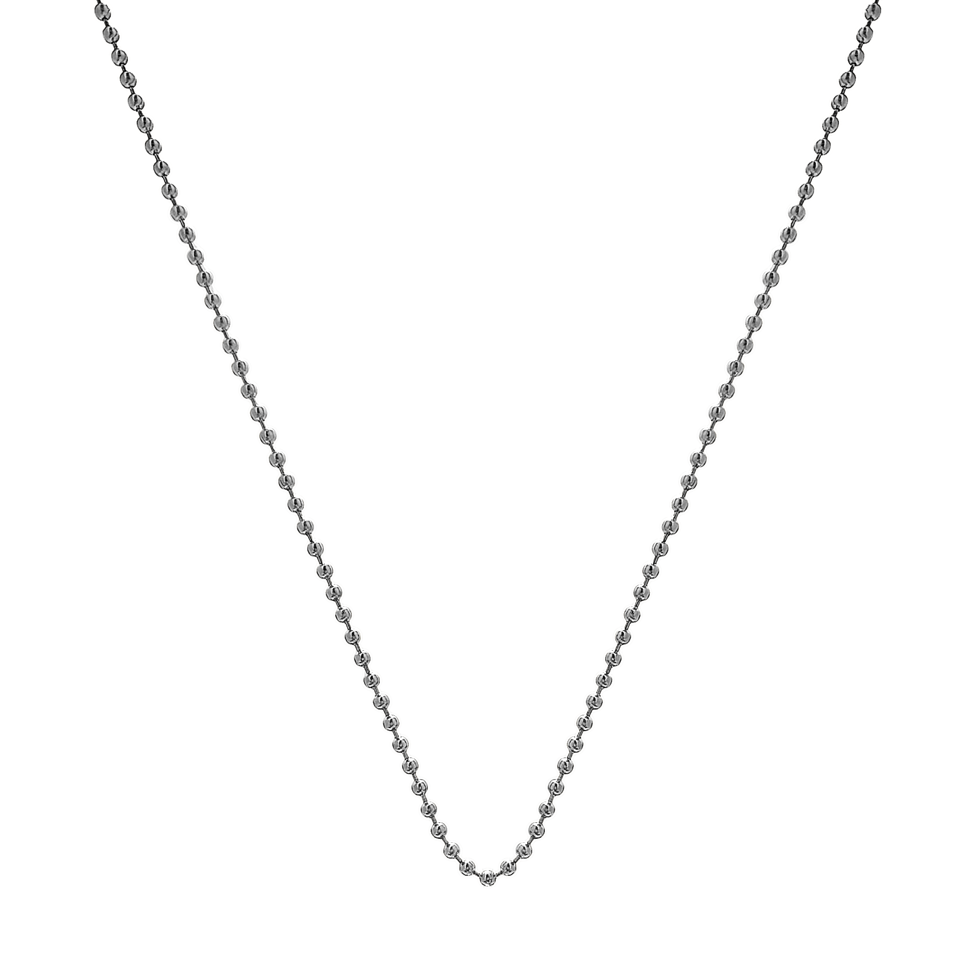 Ball Bead Necklace in Sterling Silver