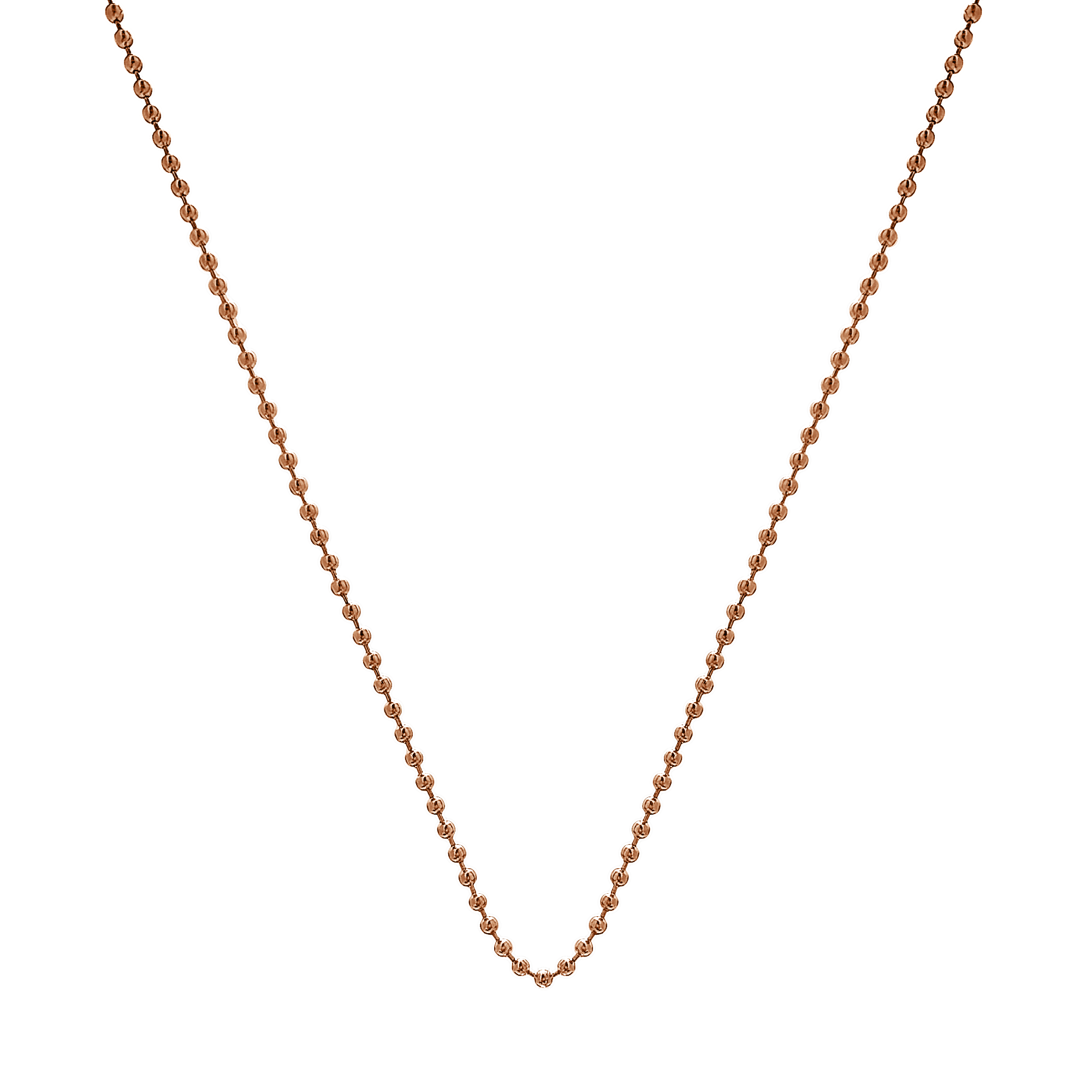 Ball Bead Necklace in Rose Gold