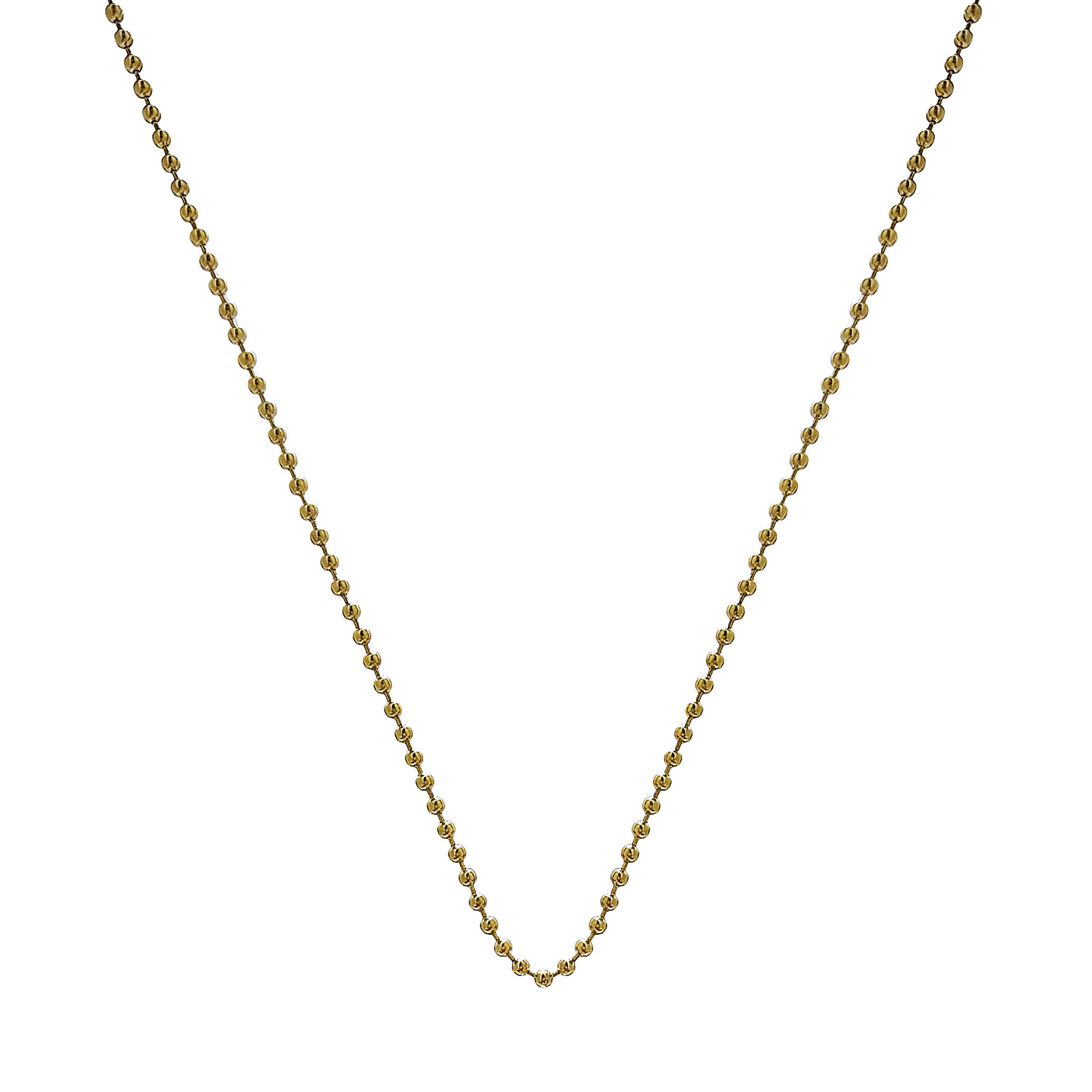 Ball Bead Necklace in Yellow Gold