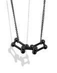 Triple Link Pendant in Black Gold