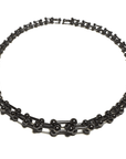 This luxury Graduated Link Necklace from Sven & Co. is the perfect accessory to add style and sophistication to any outfit. Crafted with a Hematite filled with a splash of 18k gold, this beautiful black and gold duo-chrome design will capture admirers' eyes wherever you go. With outstanding elegance and charm, this necklace is sure to make a majestic fashion statement.