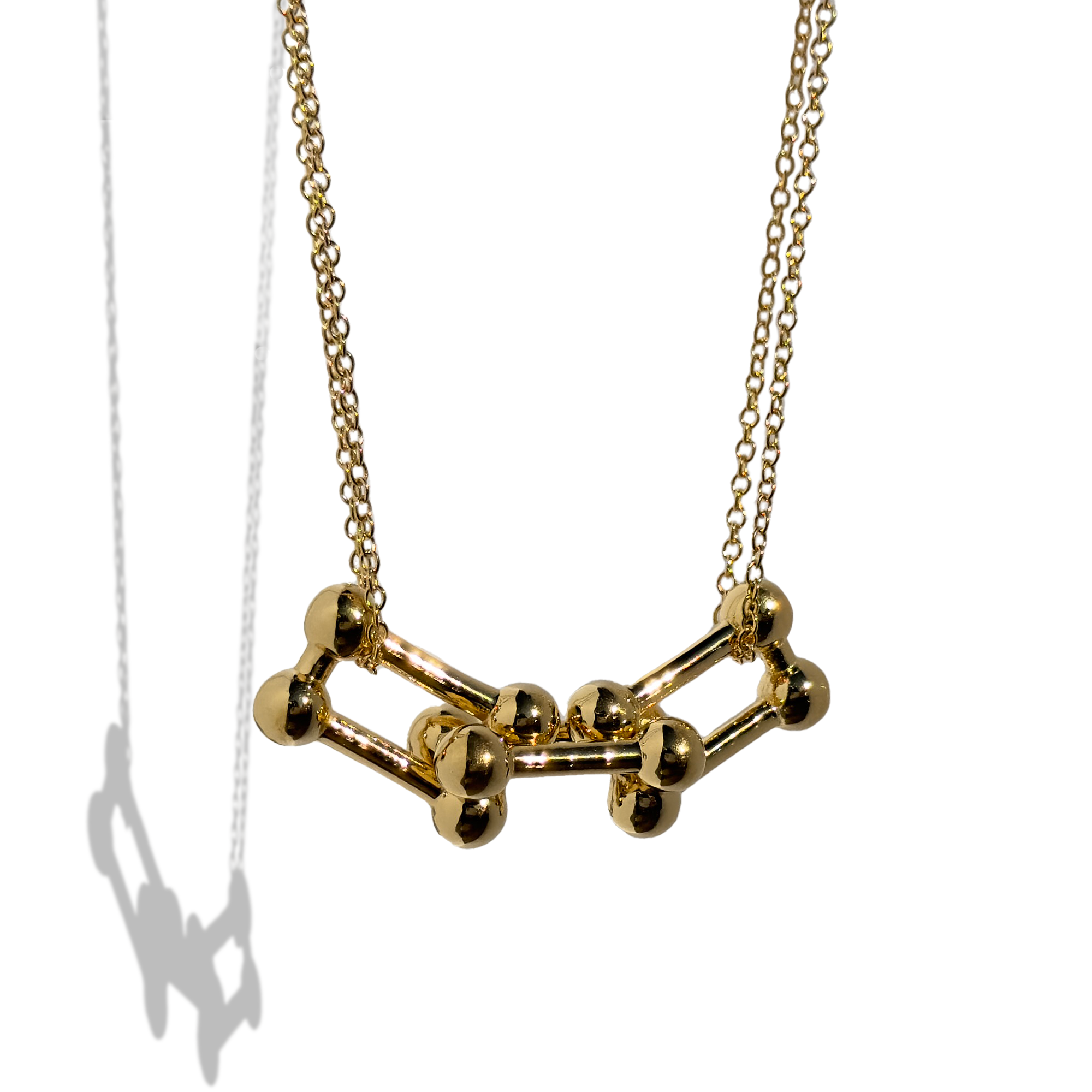 Triple Link Pendant in Yellow Gold – Sven & Co.