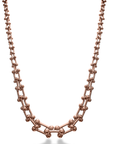 Graduated Link Necklace in Rose Gold