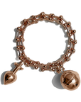 Link Bracelet in Rose Gold with Charms